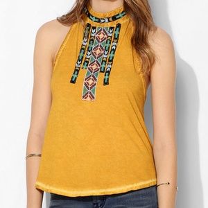 Ecoté Desert Sunset Beaded Halter Top in Size M